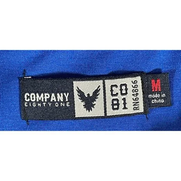 Company 81 Mens Polo Shirt Medium Blue air soft fabric - Picture 10 of 11